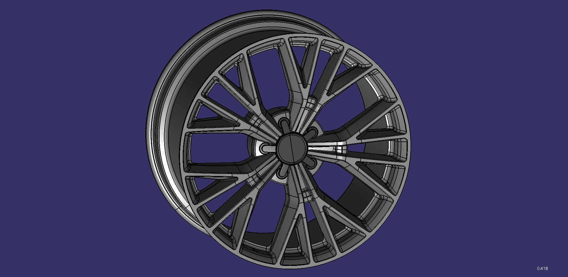 Wheel 20 inch Audi A7 3D print model_11
