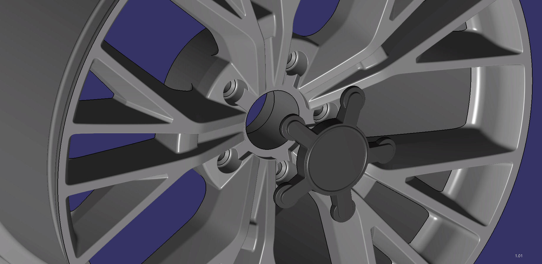 Wheel 20 inch Audi A7 3D print model_6