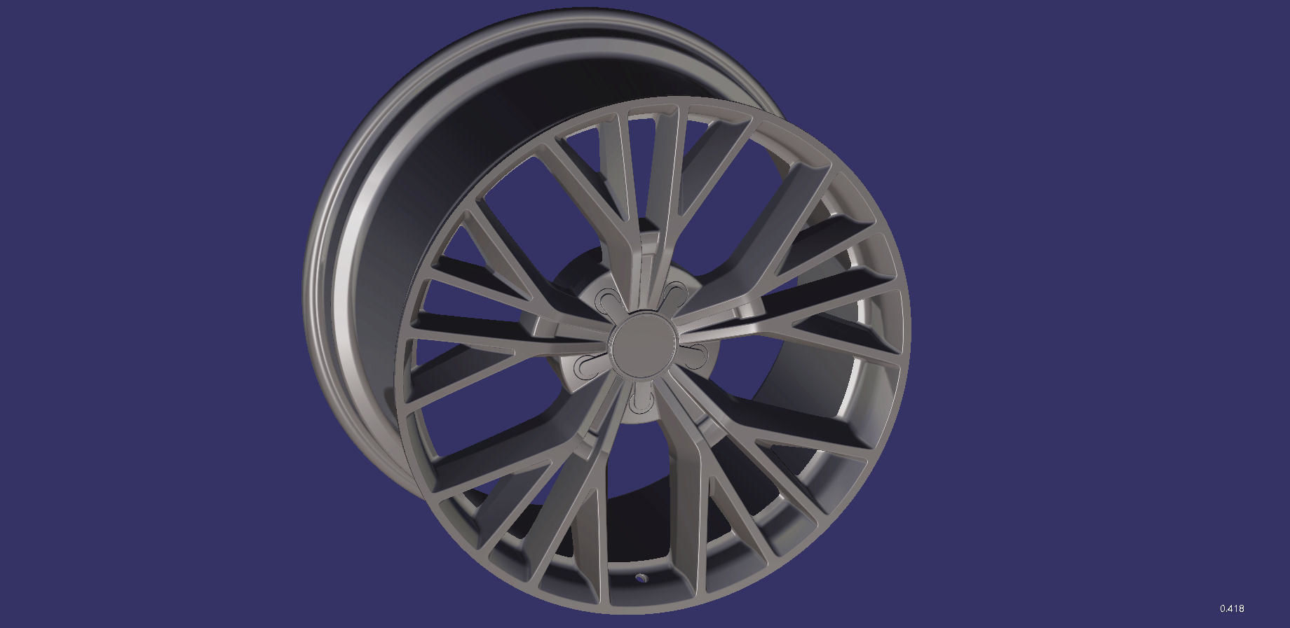Wheel 20 inch Audi A7 3D print model_9