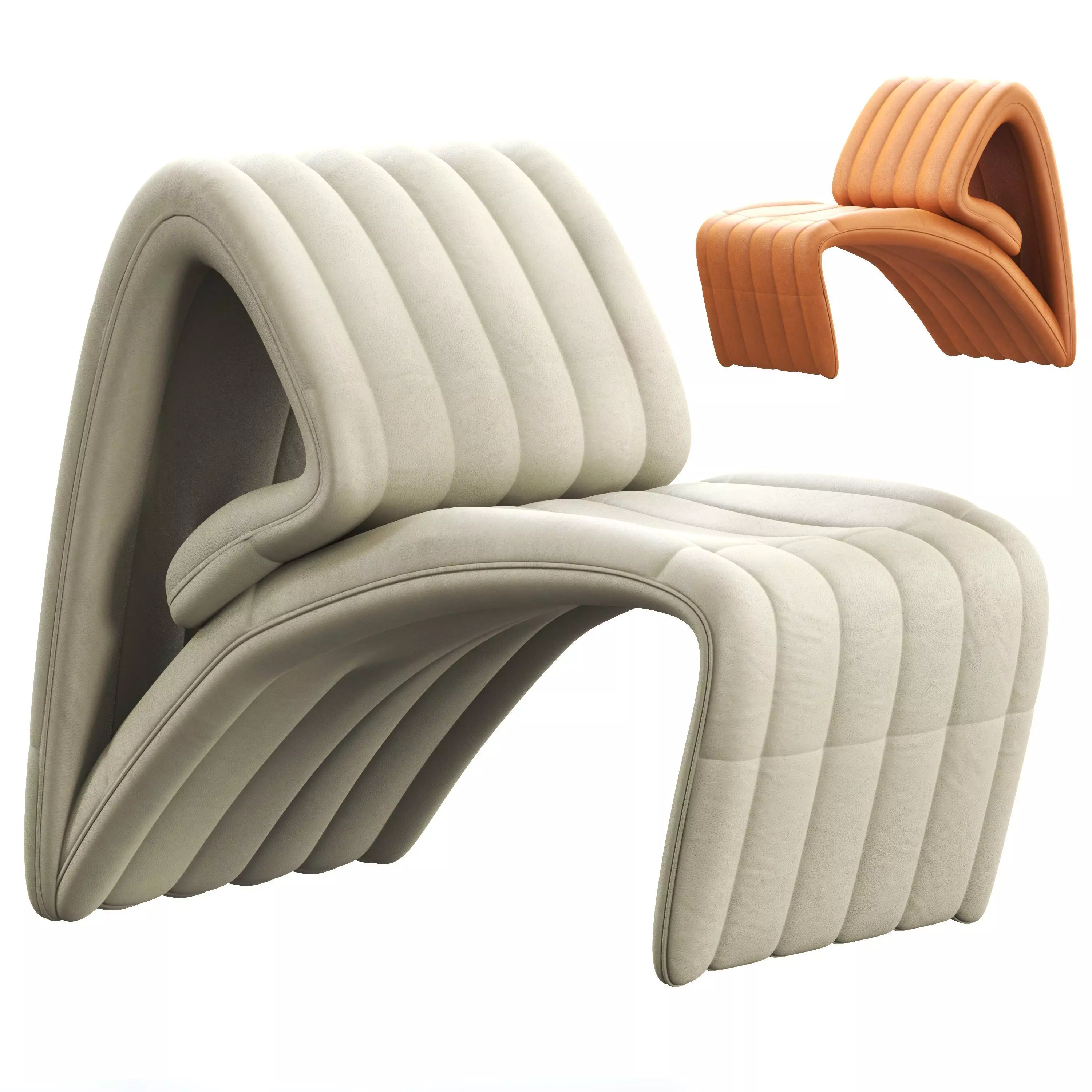 de Sede DS 266 Recliner leather armchair 3D model
