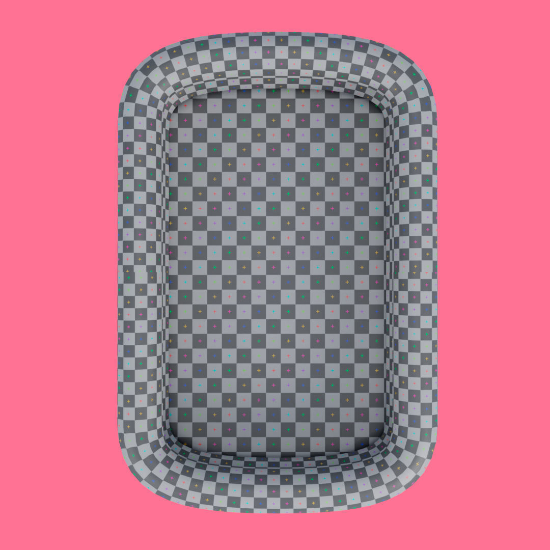 Square Inflatable Swimming Pool Low-poly 3D model_20