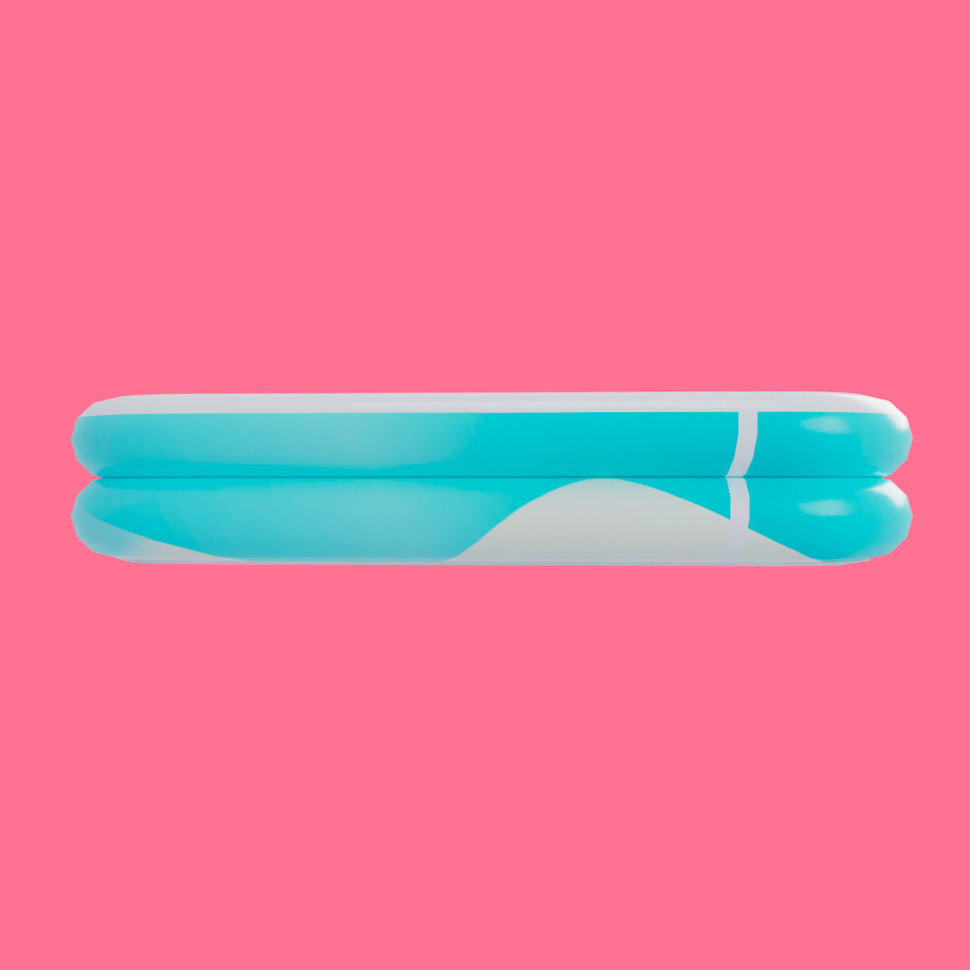 Square Inflatable Swimming Pool Low-poly 3D model_7