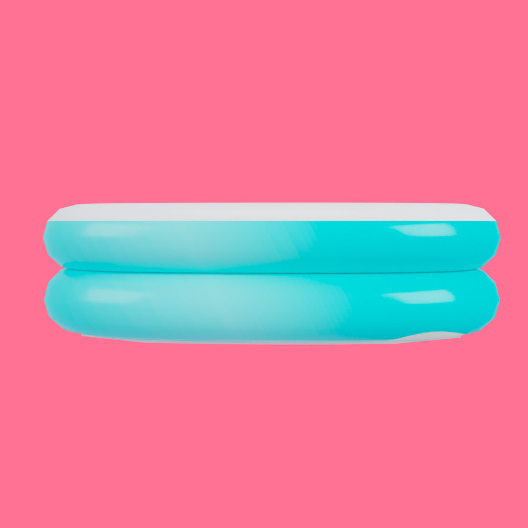 Square Inflatable Swimming Pool Low-poly 3D model_6