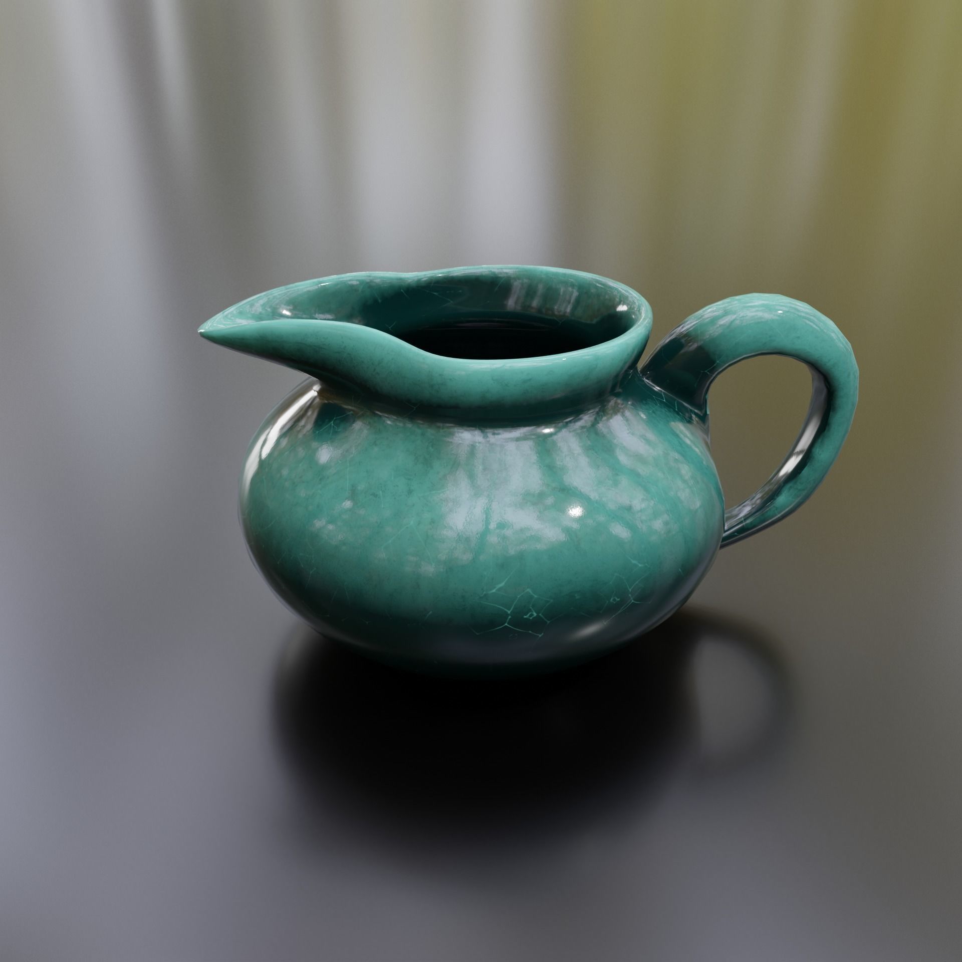 Chinese Tea Table Chaban cups and teapot 3D model_4