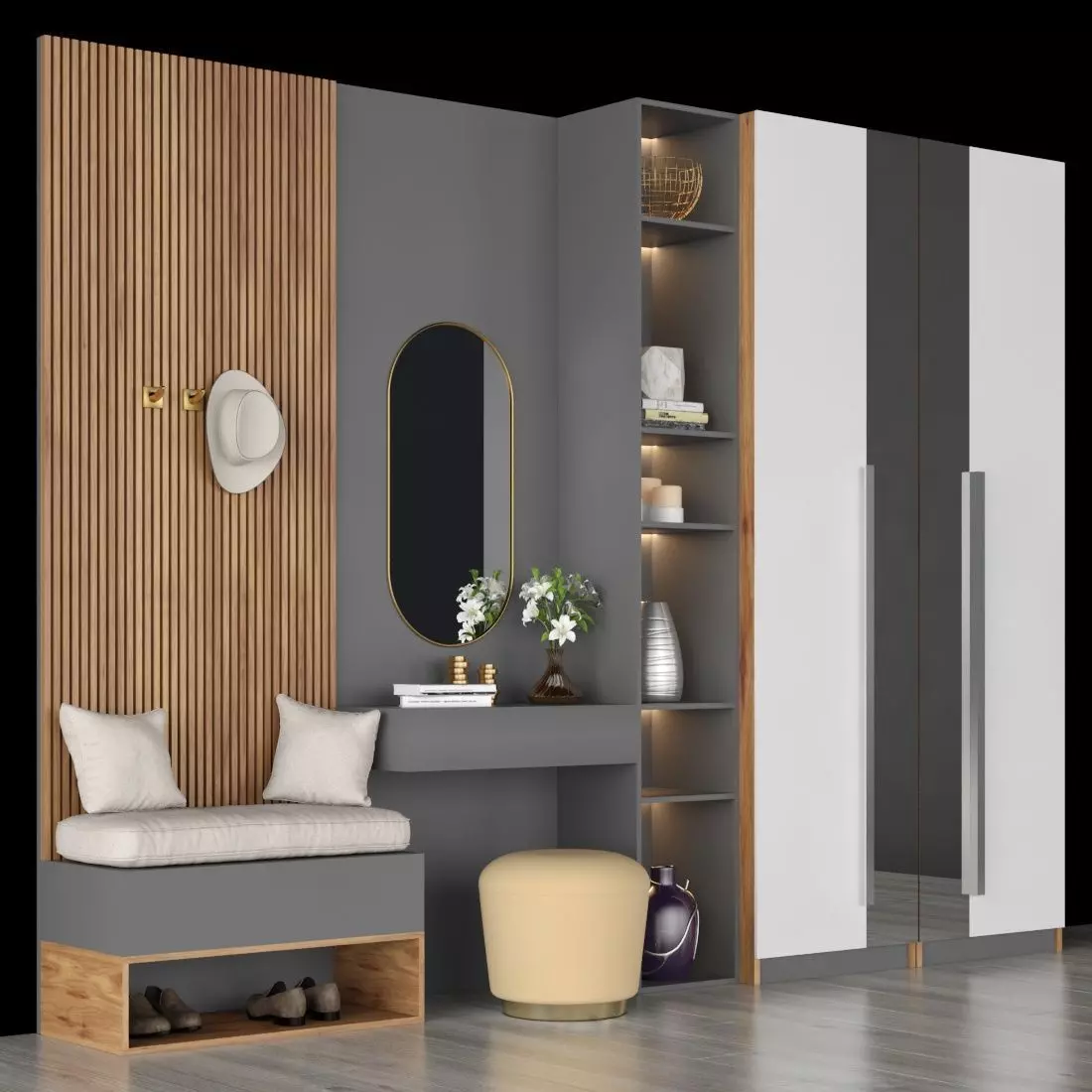 hall furniture 75 3D model