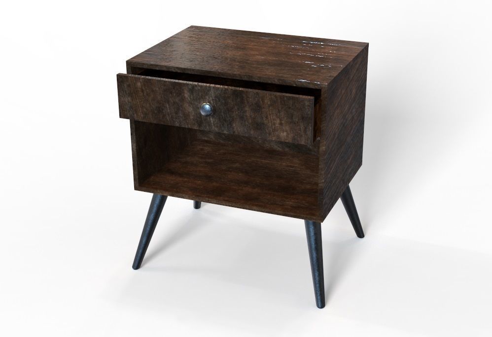 Bedside Table 3D Model Low-poly 3D model_13