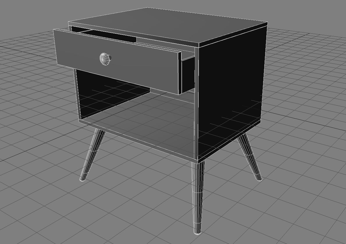 Bedside Table 3D Model Low-poly 3D model_20