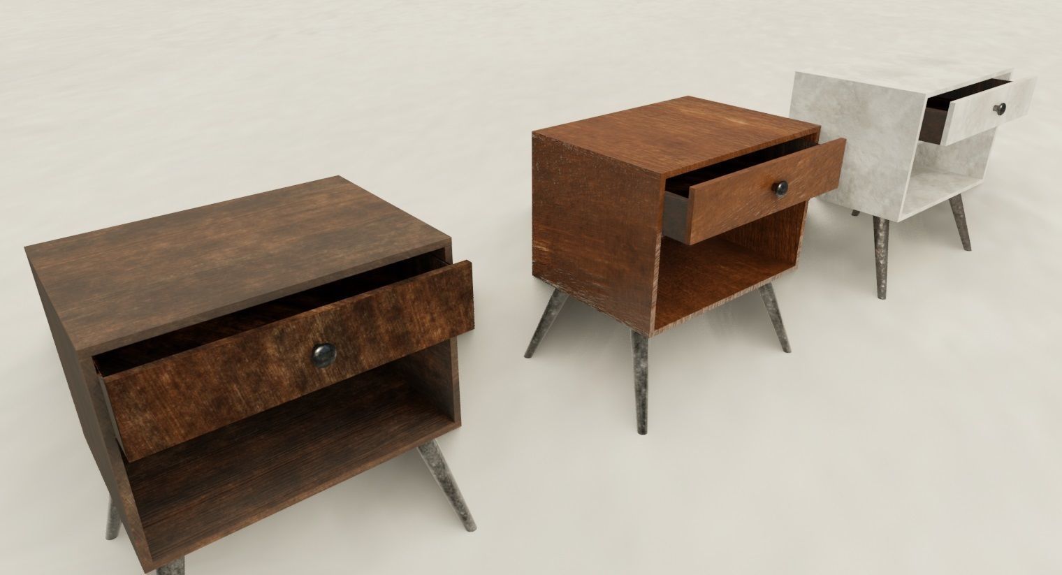 Bedside Table 3D Model Low-poly 3D model_19