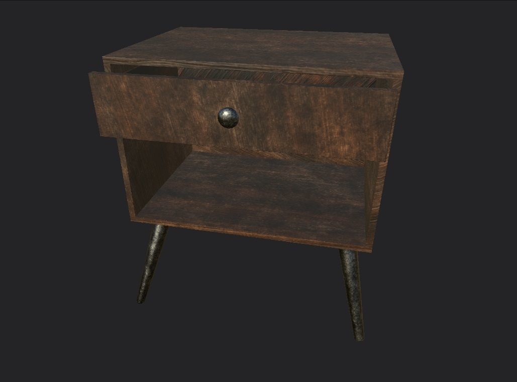 Bedside Table 3D Model Low-poly 3D model_15