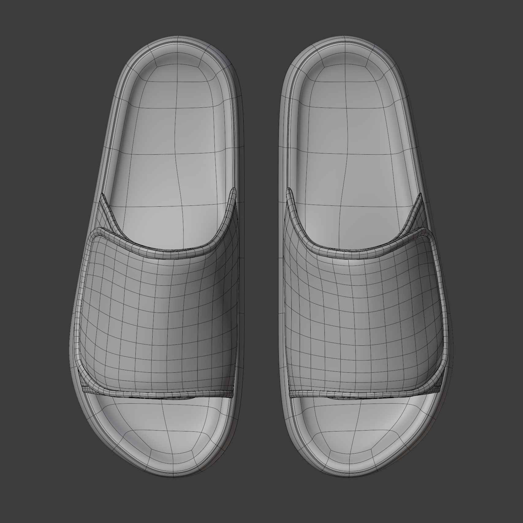Yeezy Fabric Slippers 3D model_11