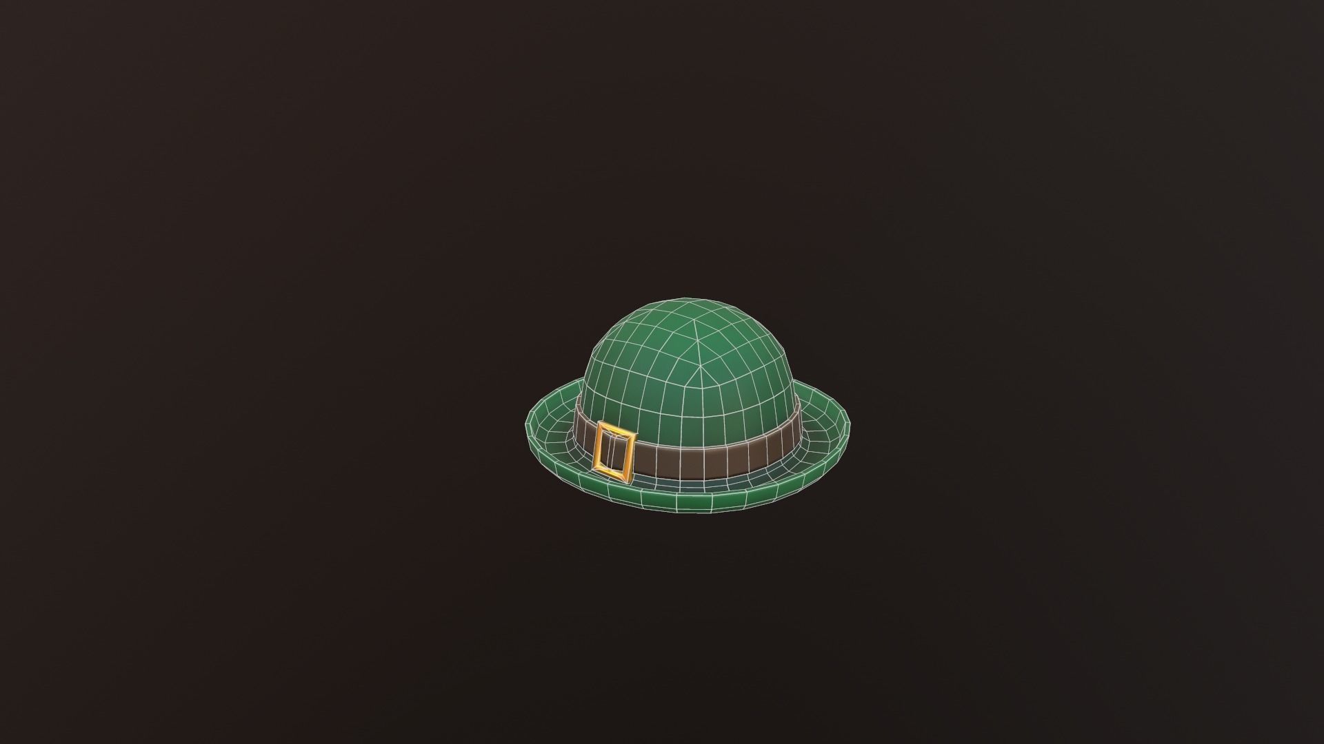 low poly hat Low-poly 3D model_2