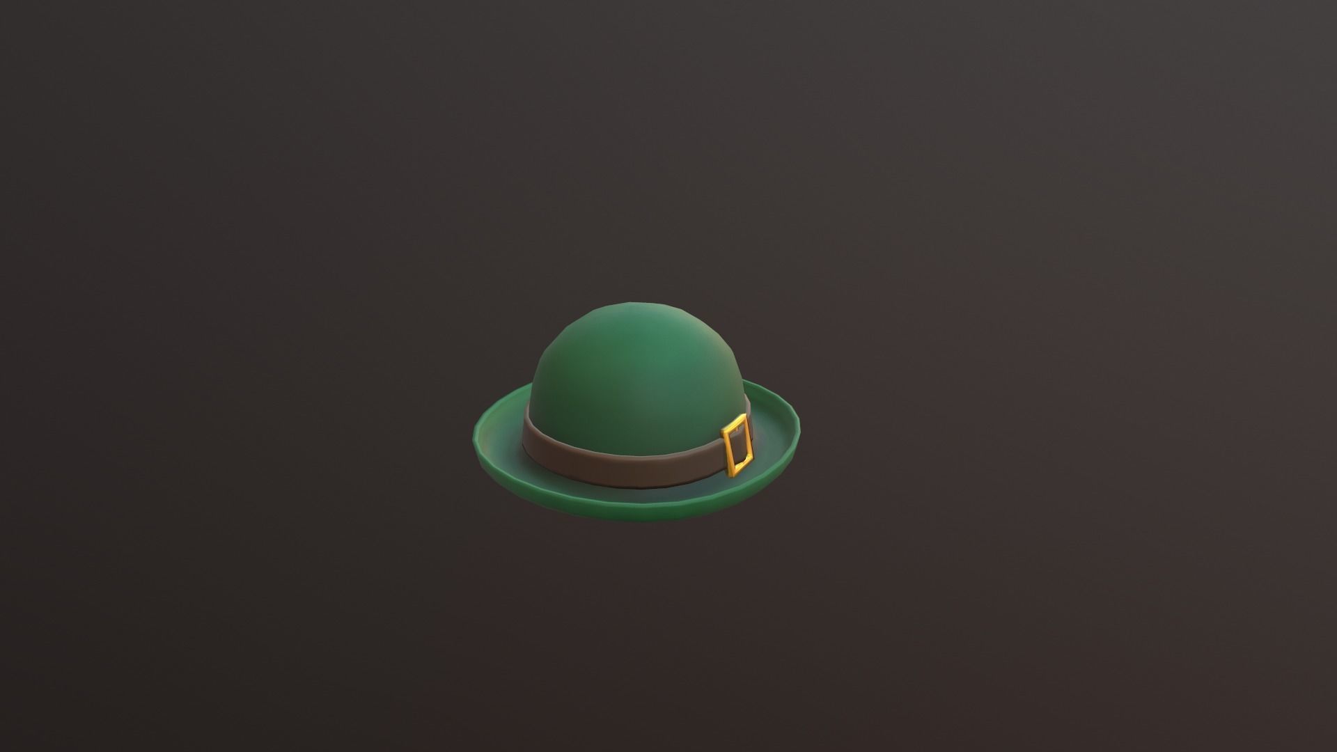 low poly hat Low-poly 3D model_4