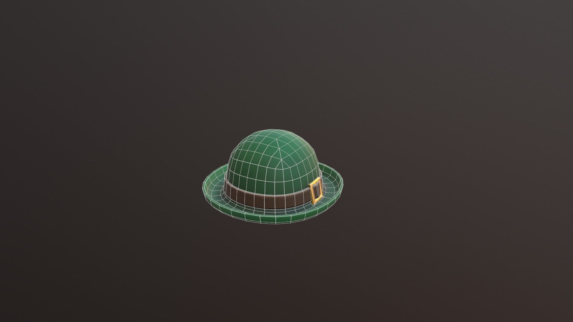 low poly hat Low-poly 3D model_3