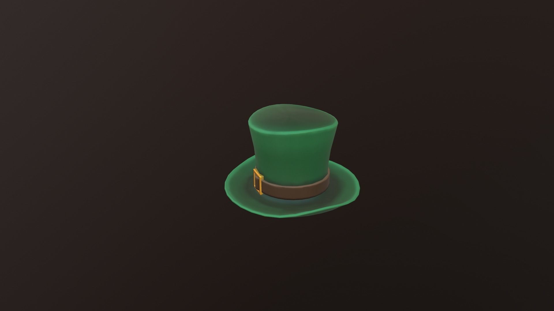 low poly Hat leprechaun Low-poly 3D model_4