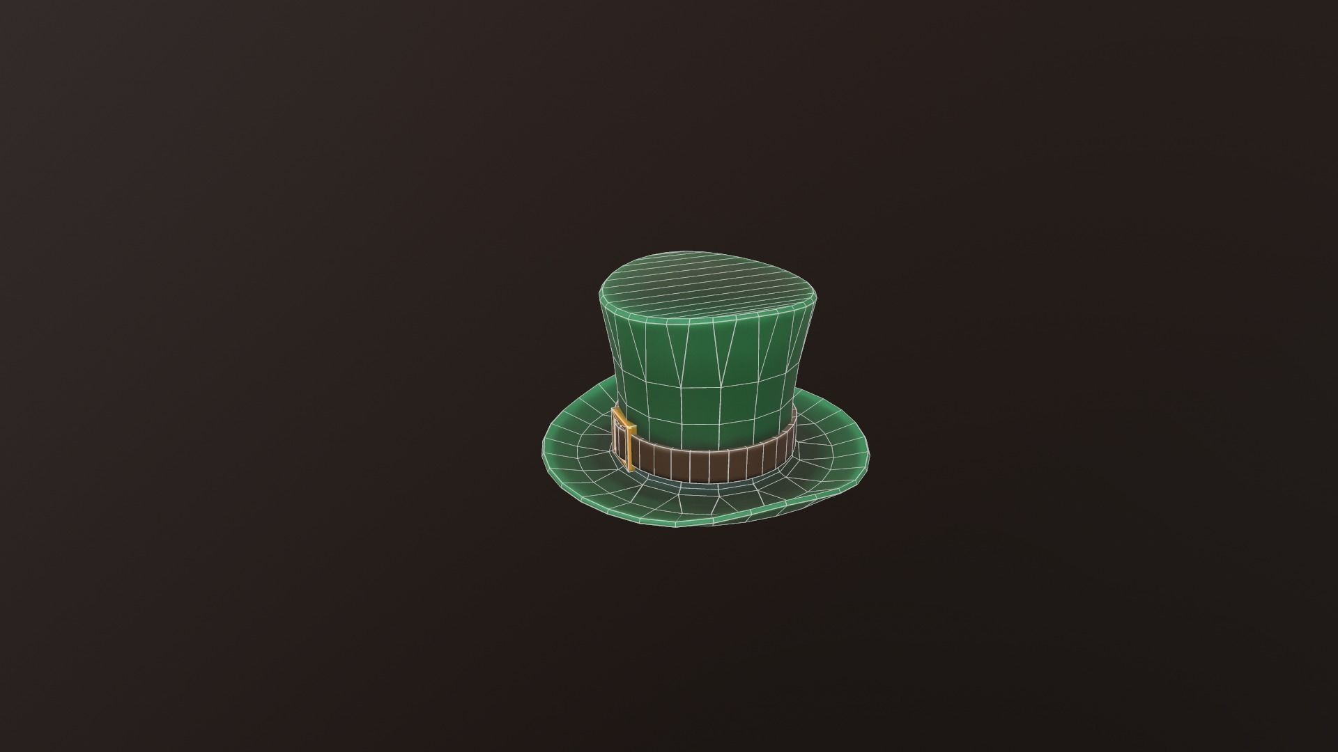 low poly Hat leprechaun Low-poly 3D model_3