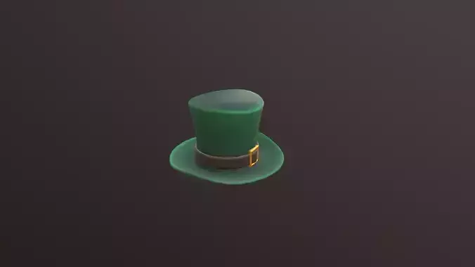 low poly Hat leprechaun
