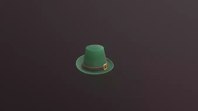 low poly Hat leprechaun