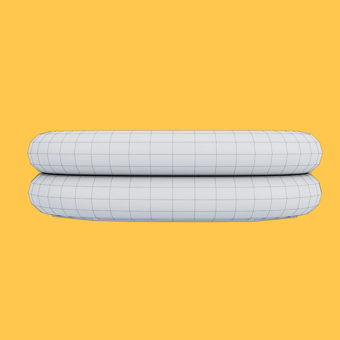 Blue Swimming Inflatable Pool Low-poly 3D model_16