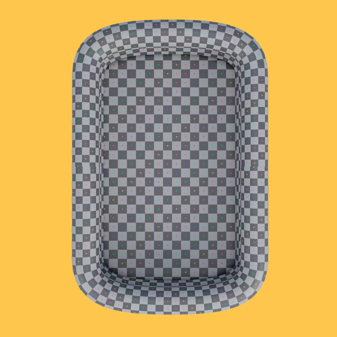 Blue Swimming Inflatable Pool Low-poly 3D model_10