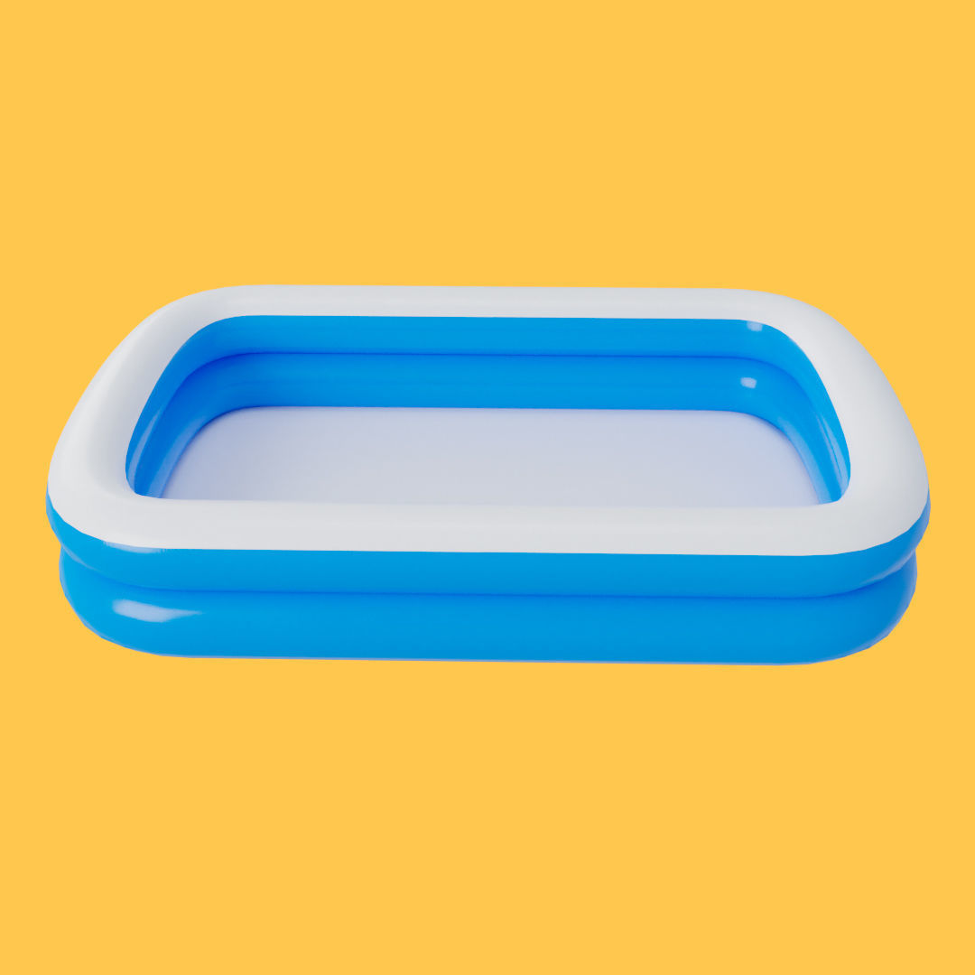 Blue Swimming Inflatable Pool Low-poly 3D model_4