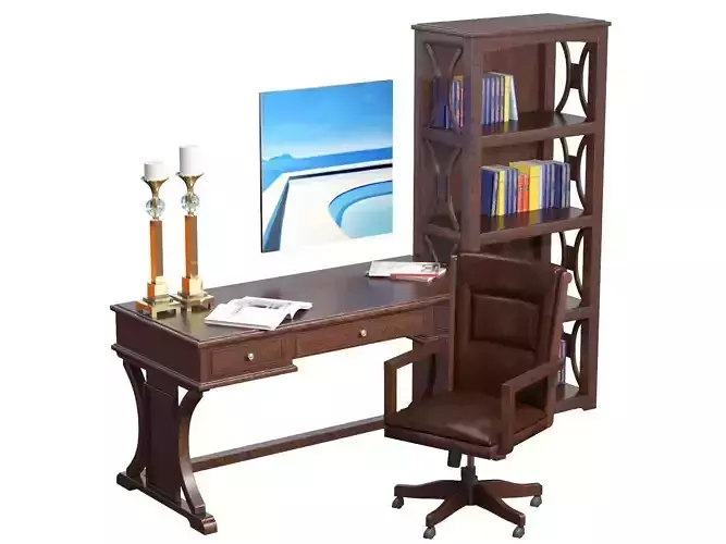 Set for the cabinet DEVRIK furniture from Ashley 3D model