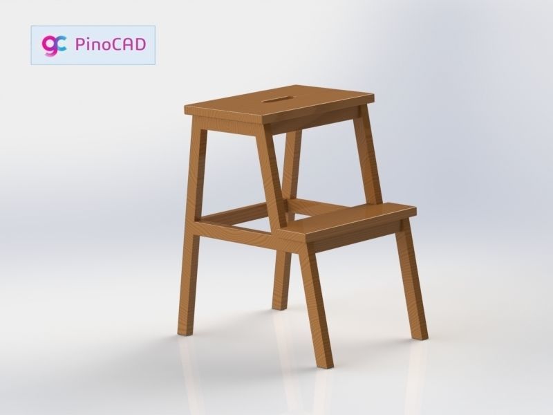 Wooden Household Furniture Set 3D model_4