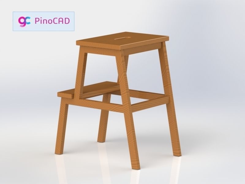 Wooden Household Furniture Set 3D model_2
