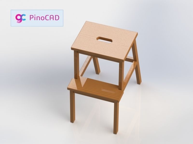 Wooden Household Furniture Set 3D model_3