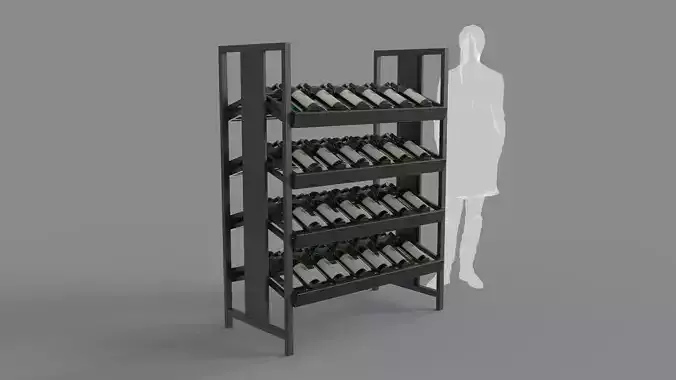Wine Bottles Display 3D model