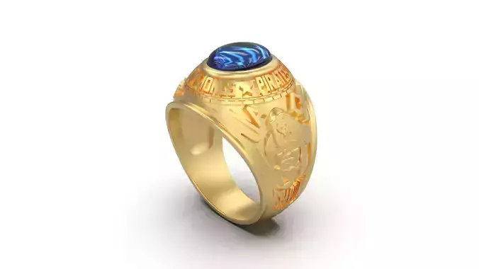 Davy Jones Man Signet Ring 3D print model
