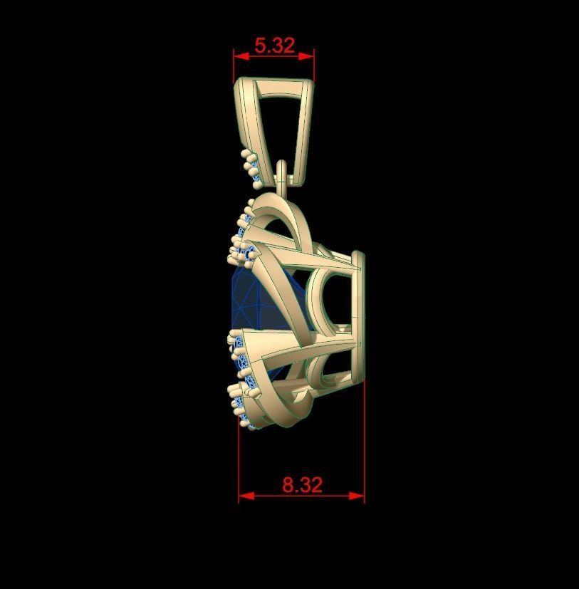 Flower Pendant 3D print model_8