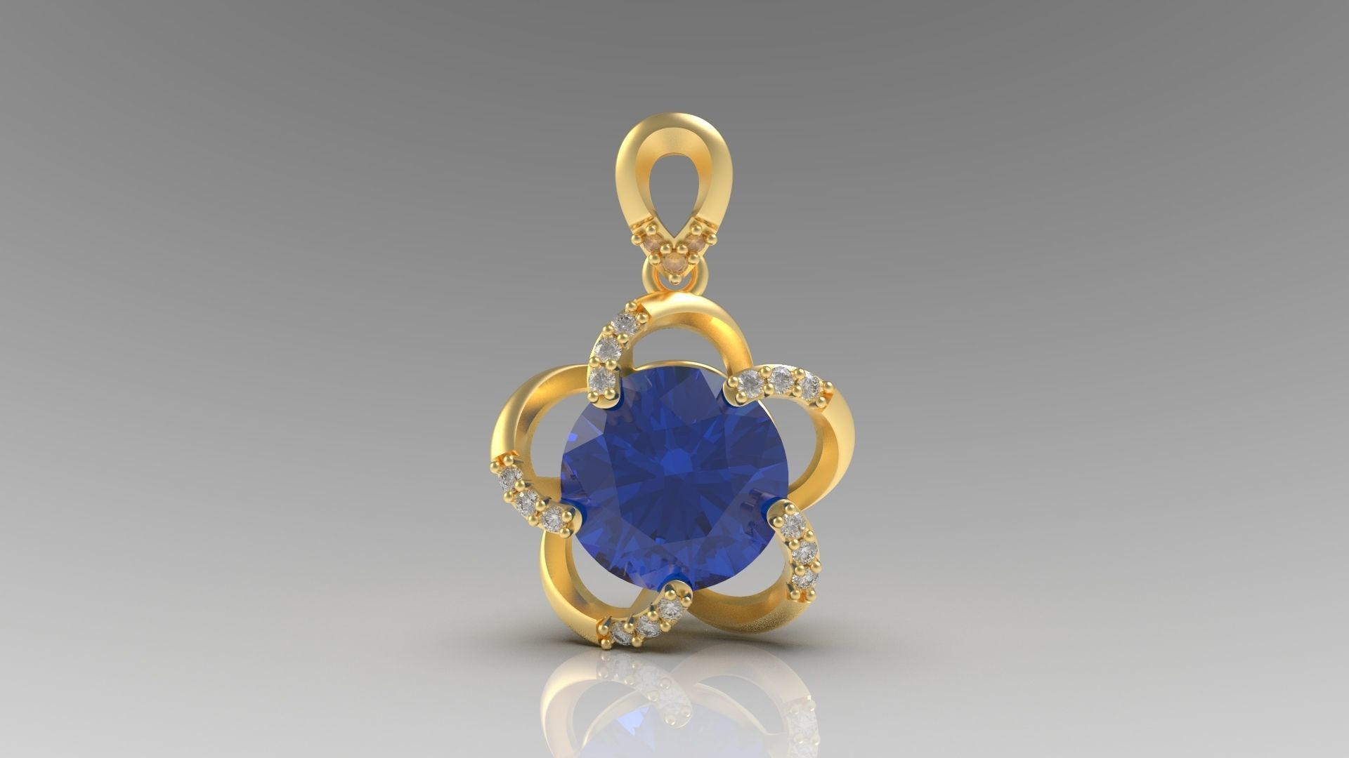 Flower Pendant 3D print model_1