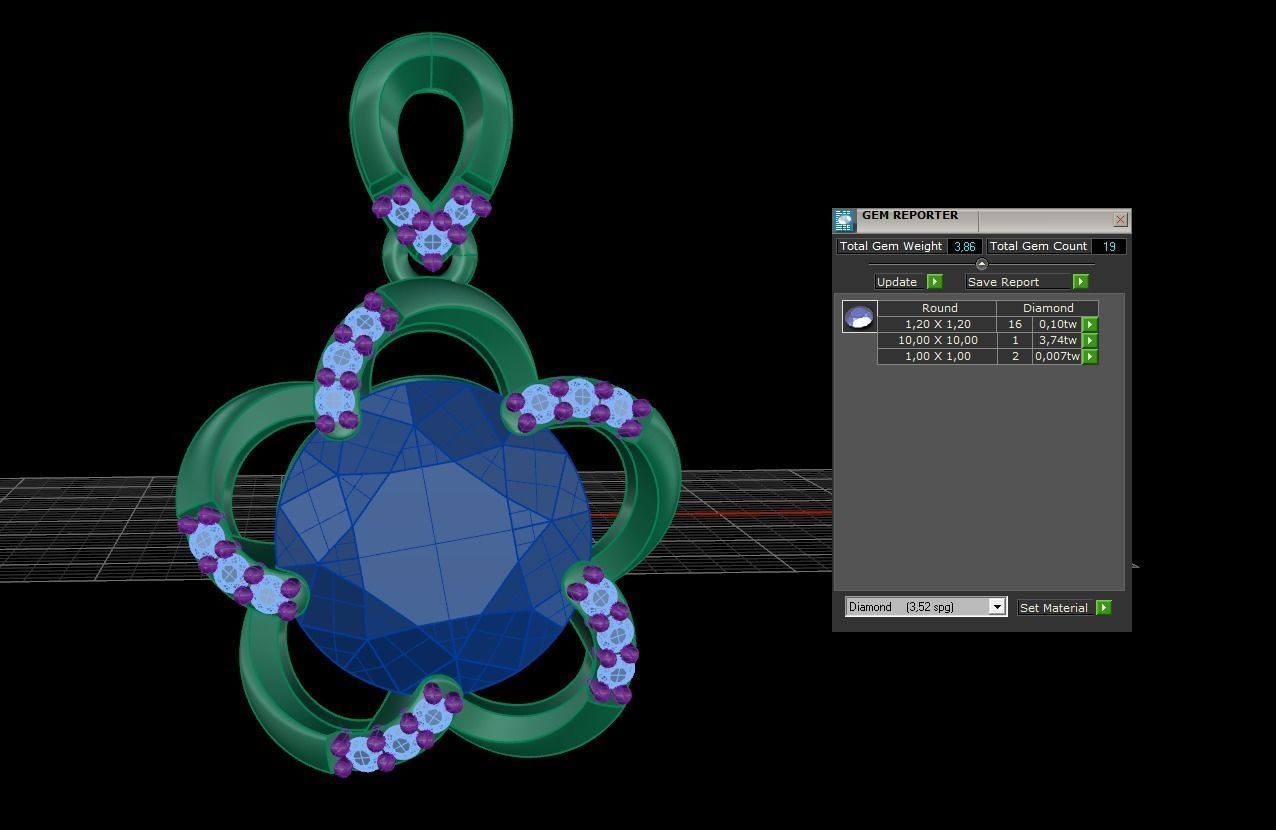 Flower Pendant 3D print model_6