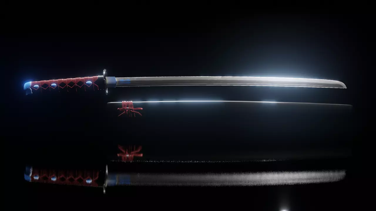 Katana samurai sword Free 3D model