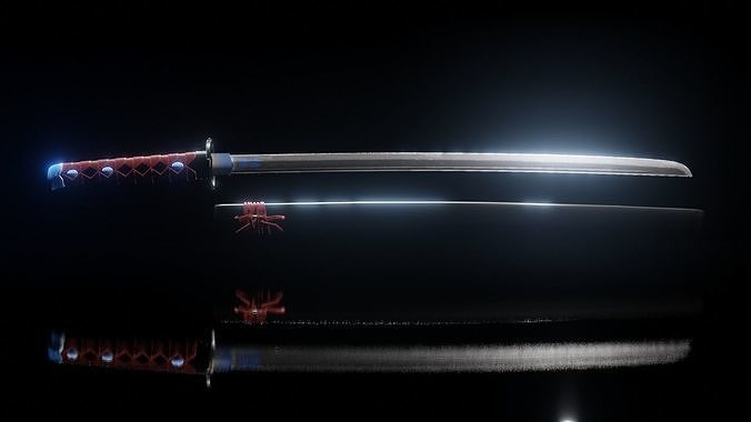Katana samurai sword Free 3D model