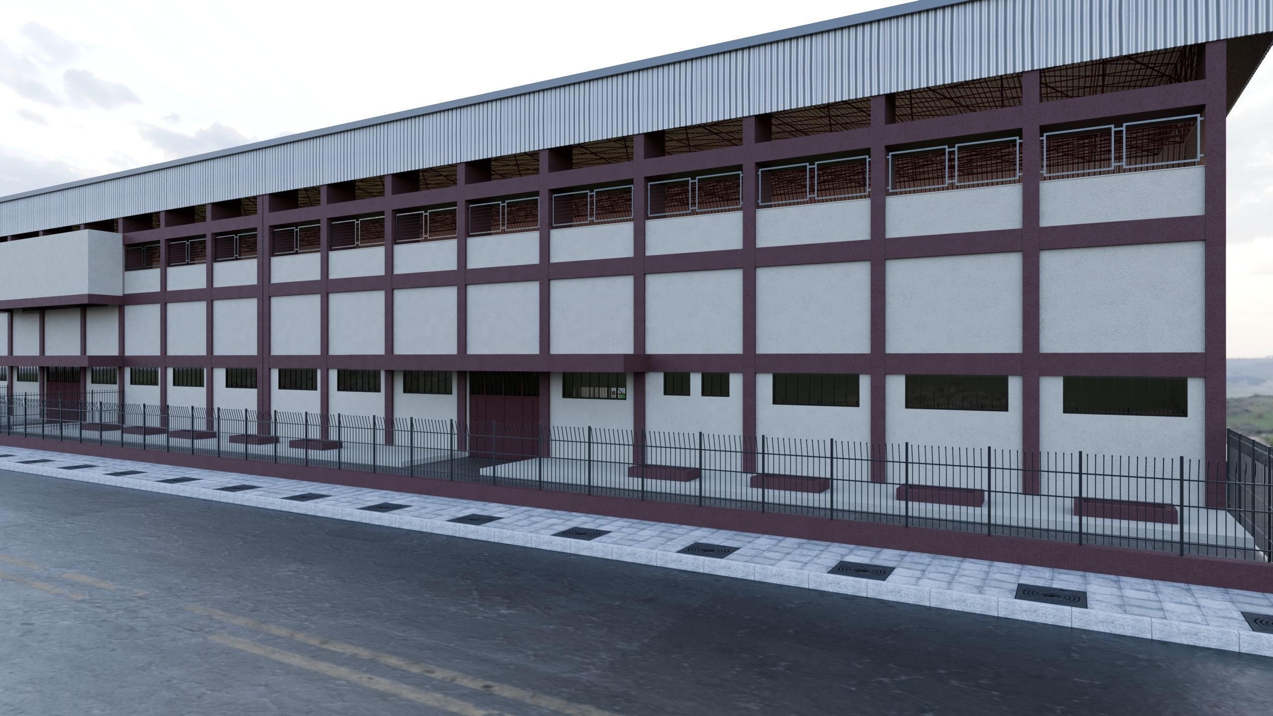 Football Soccer stadium 3D model 3D model_5