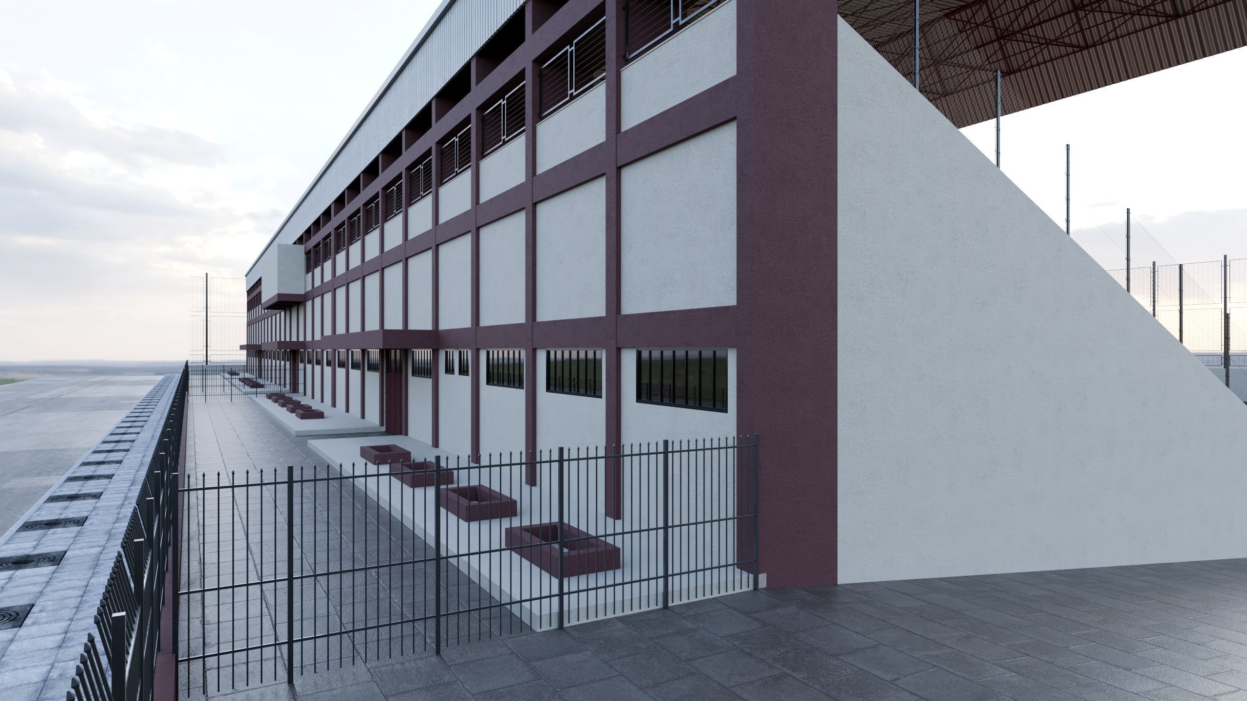 Football Soccer stadium 3D model 3D model_7