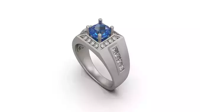 Man Ring With Diamond 10