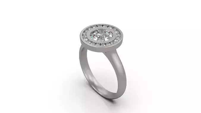 Woman solitaire ring 24