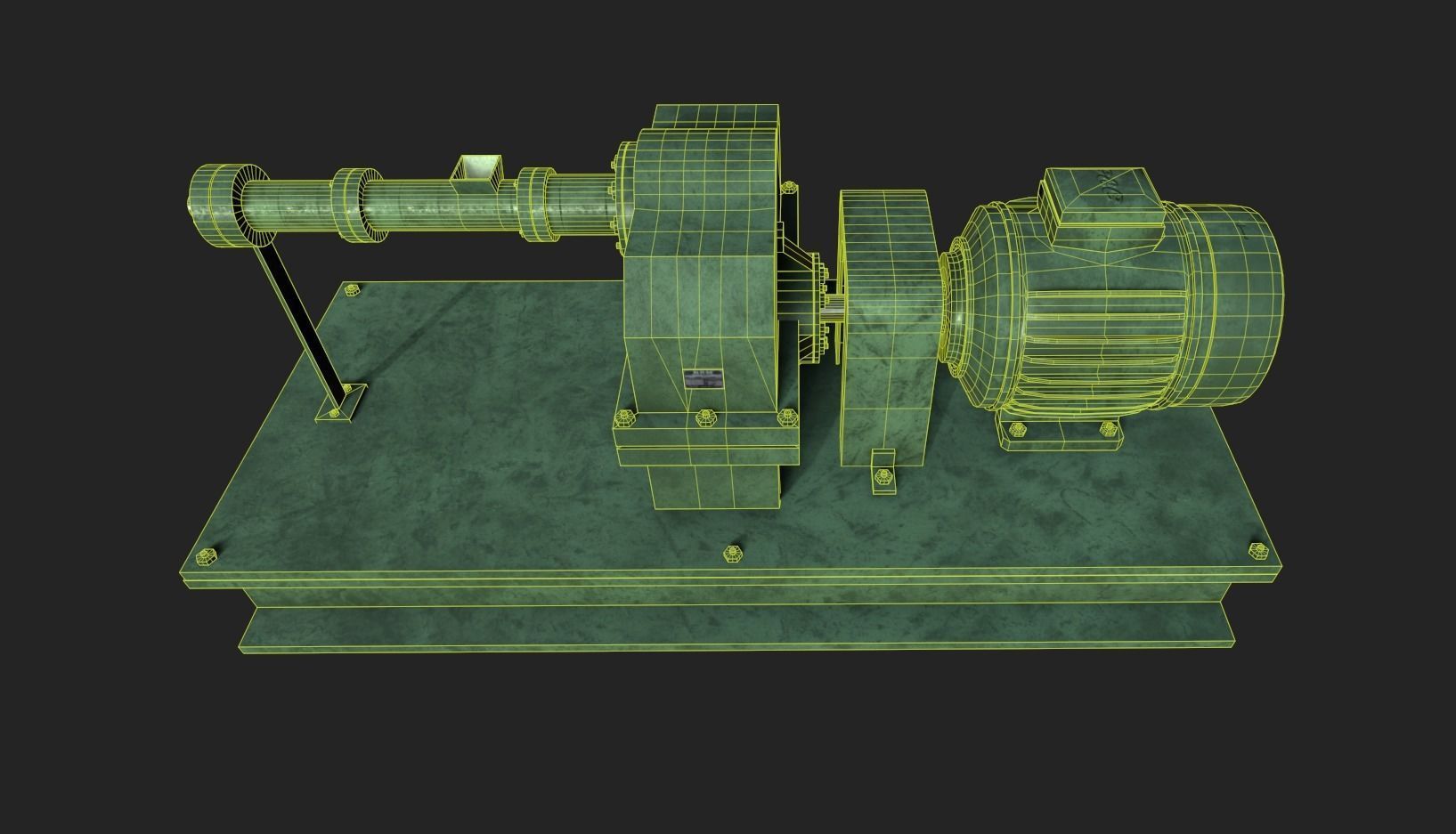 Rubber Extruder Low-poly 3D model_1