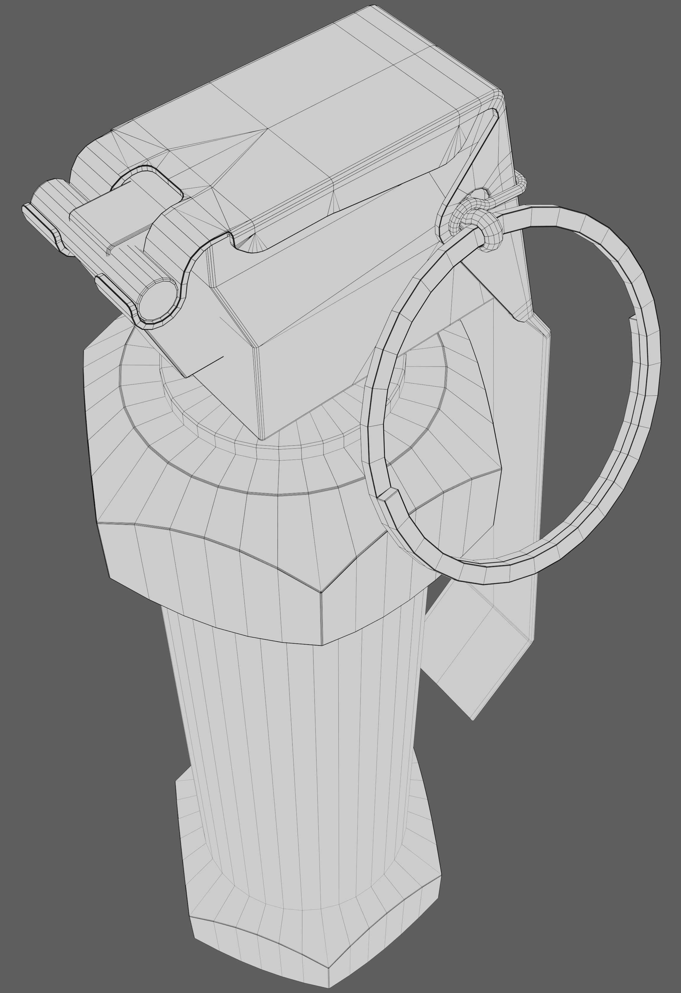 Modern Grenade Collection Low-poly 3D model_8