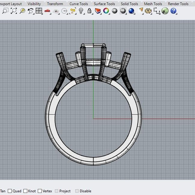 3-Stone Engagement Ring 3D print model_2