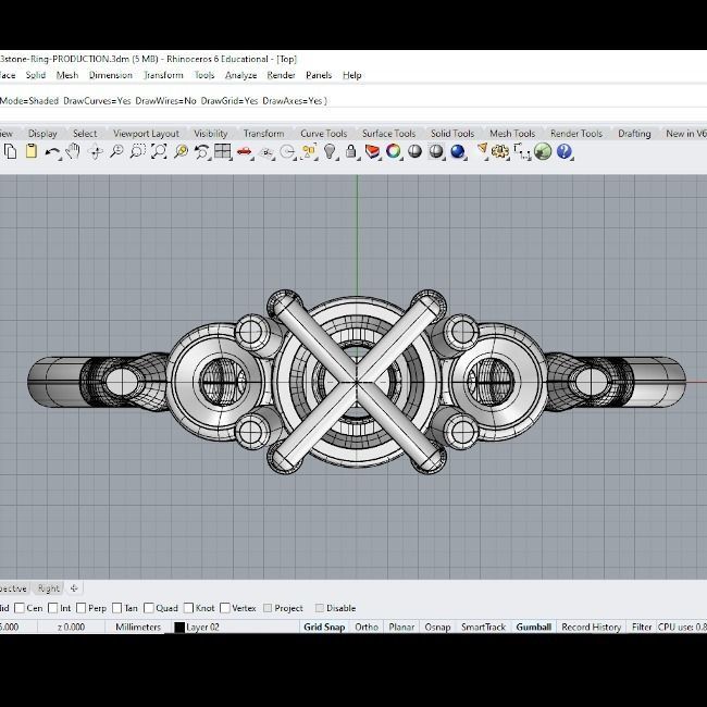 3-Stone Engagement Ring 3D print model_1