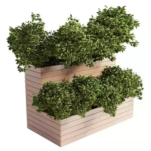Outdoor plant 14- wood bax