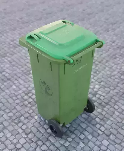 Old Green Recycle bin