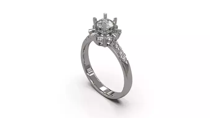 Woman Solitaire Ring 40