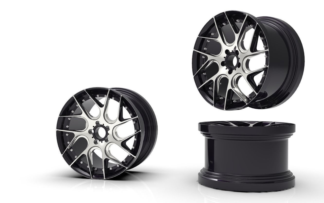 car rim wheel 3D print model_2