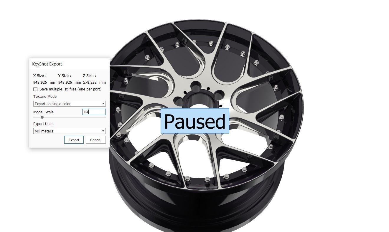 car rim wheel 3D print model_3