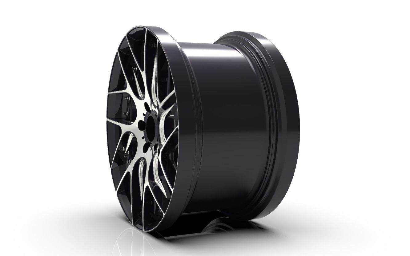 car rim wheel 3D print model_4