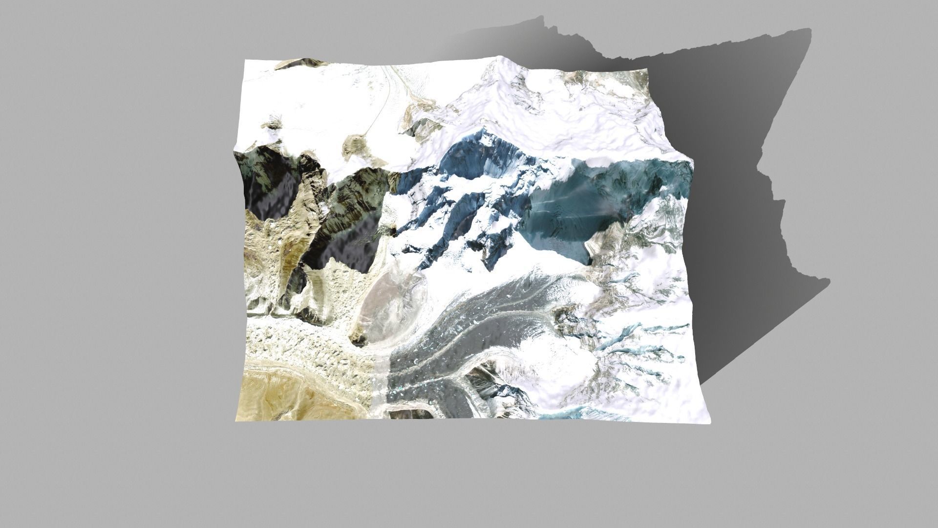 Mountain landscape Chomolungma Mount Everest 3D model_6